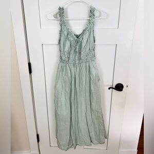 Old Navy Light Green Striped Maxi Dress